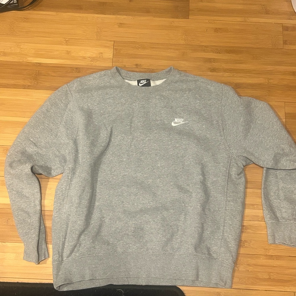 Nike Men's Classic Gray Crewneck Sweater